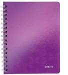 LEITZ Collegeblock WOW A5, kariert, violett, 2-fach gelocht, mikroperforiert,