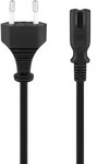 Goobay 95039 Euro Anschlusskabel, 5 m, Schwarz, 5 m - Eurostecker (Typ C, CEE 7/16) >