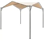 vidaXL Pavillon Partyzelt &Uuml;berdachung 4x4 m Stahl Beige