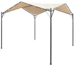 vidaXL Pavilion Partyzelt &Uuml;berdachung 3x3 m Stahl Beige
