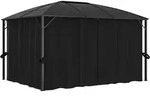 vidaXL Pavillon mit Vorh&auml;ngen 400 x 300 x 265 cm Anthrazit