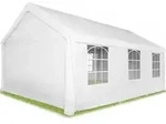 tectake Garten Pavillon 6x4m mit 4 Seitenteilen 600 x 400 x 315 cm Wei&szlig;