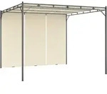 vidaXL Gartenpavillon mit Seitenvorhang 3x3x2,25 m Creme
