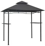 vidaXL BBQ-Pavillon 240x150x255 cm Anthrazit Stahl