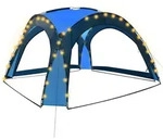 vidaXL Partyzelt mit LED und 4 Seitenw&auml;nden 3,6x3,6x2,3 m Blau