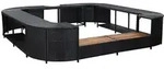 vidaXL Whirlpool-Umrandung Quadratisch 268&times;268&times;55 cm Poly Rattan