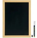 Securit&reg; Woody Wandtafel - Teakholz-Lack-Finish - Kreidestift und Montageset