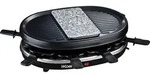 H.Koenig RP80 Raclette-Ger&auml;t / 8 Personen / Naturstein und Grillplatte / mit