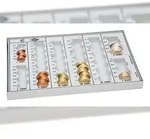 WEDO 160758037 Geld-Z&auml;hlbrett aus Polystyrol, mit Metallboden, 8 M&uuml;nzrillen,