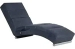 vidaXL Massage Chaiselongue Grau Wildleder-Optik