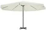 vidaXL Sonnenschirm aus wei&szlig;em Aluminium, 500 cm, Modell Atlas Panorama Riviera