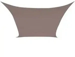 Perel Sonnensegel, wasserabweisend, 4 x 3 m, 160 g/m2, Polyester, Rechteck, Taupe