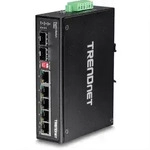 TRENDnet TI-G62 6-Port Geh&auml;rteter Industrieller Gigabit DIN-Rail Switch