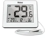 Mebus 01074 Elektronisches Umgebungsthermometer Indoor/Outdoor Wei&szlig;