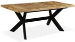 vidaXL Esstisch Massivholz Mango und Stahlgestell 180 cm