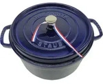 ZWILLING Cocotte 28cm &Oslash; mit Deckel Gusseisen dunkelblau Staub