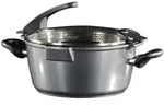 STONELINE&reg; FUTURE Bratentopf 24 cm, mit Sieb-Glasdeckel, Antihaftbeschichtung,