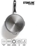 STONELINE&reg; Future Topfset 8-teilig mit Sieb Deckeln, beschichtete T&ouml;pfe & Pfannen