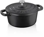 Kela Calido Gusseisen Br&auml;ter rund 21 cm, 2,5l, schwarz emailliert,