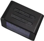 Hama Cube DCF Funkwecker mit LED, Schwarz, Digitaldisplay