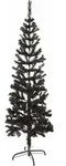 vidaXL Schlanker Weihnachtsbaum Schwarz 150 cm