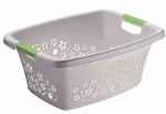 ROTHO Flowers W&auml;schekorb "Flowers" 50 l grau