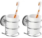 WENKO Vacuum-Loc&reg; Wand Zahnputzbecher Mod. Milazzo 2er Set