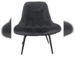 SalesFever Loungesessel mit XXL-Sitzfl&auml;che | Bezug Stoff in Samt-Optik | Gestell