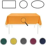 EXKLUSIV HEIMTEXTIL Gartentischdecke mit Fransen Tischdecke rund oval eckig...