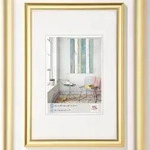 walther + design Trendstyle Kunststoff Bilderrahmen, gold, 15 x 20 cm