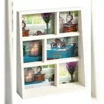 walther + design Rustic Portrait Galerierahmen, weiss, je 3 X 10x15 + 10x10 cm