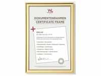 walther + design Trendstyle Kunststoff Bilderrahmen, gold, 21 x 29,7 cm