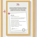 walther + design Peppers Holz Bilderrahmen 21x29,7 cm (DIN A4) GOLD
