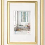 walther + design Trendstyle Kunststoff Bilderrahmen, gold, 13 x 18 cm