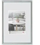 walther + design Galeria Kunststoff Bilderrahmen, silber, 13 x 18 cm
