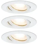 Paulmann LED Einbauleuchte Nova Plus 3er-Set schwenkbar IP65 rund 93mm 30&deg; GU10 3x7W