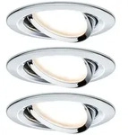 Paulmann LED Einbauleuchte Nova Coin 3er-Set schwenkbarrund 84mm 50&deg; Coin 3x6W
