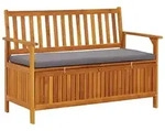 vidaXL Gartenbank mit Stauraum 120 cm Massivholz Akazie