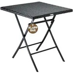 CASARIA&reg; Polyrattan Klapptisch Balkontisch Gartentisch klappbar Schwarz
