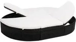 vidaXL Outdoor-Lounge-Bett mit Polster Poly Rattan Schwarz