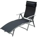 Outsunny - Sonnenliege - 137 x 63,5 x 100,5 cm - schwarz