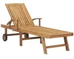 vidaXL Sonnenliege Massivholz Teak