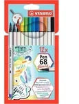 STABILO Fasermaler Pen 68 12er Etui, Kappe aufsteckbar, Strichst&auml;rke: 1,4 mm, Tinte