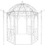 CLP Pavillon Leila Metall HBT: 313x284x263 cm antik wei&szlig;