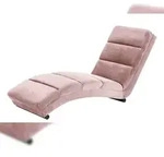 SalesFever Relaxliege | Stoffbezug in Samt-Optik | Gestell Metall schwarz | B 60 x T