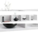 VCM Honsa Regal Wandh&auml;ngend 4 Regale wei&szlig;.