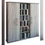 VCM Santo Regal 1 Glast&uuml;ren und 2 Holzt&uuml;ren 12 F&auml;cher Sonoma-Eiche dekor.