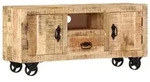 vidaXL TV-Schrank Raues Mangoholz 110x30x50 cm