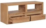 vidaXL TV-Schrank 90x30x40 cm Massivholz Teak
