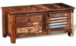 vidaXL TV-/Hi-Fi Schrank Altholz Massivholz